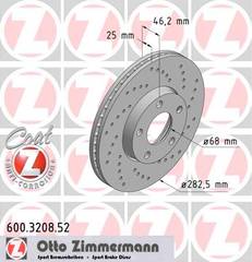 bremžu disks 600.3208.52    VAG SPORT Coat Z