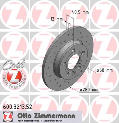 bremžu disks 600.3213.52    VAG SPORT Coat Z
