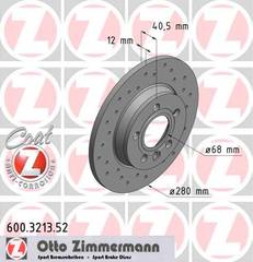 bremžu disks 600.3213.52    VAG SPORT Coat Z