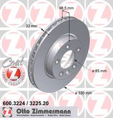 bremžu disks 600.3225.20    VAG/PORSCHE RIGHT SIDE Coat Z