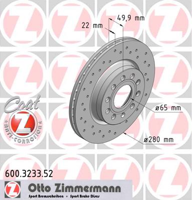 bremžu disks 600.3233.52    VAG SPORT Coat Z