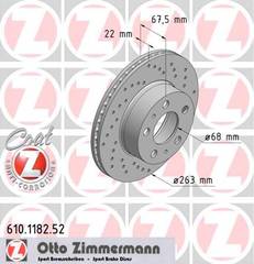 bremžu disks 610.1182.52    VOLVO SPORT Coat Z