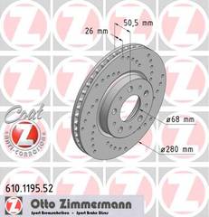 bremžu disks 610.1195.52    VOLVO SPORT Coat Z