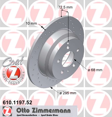 bremžu disks 610.1197.52    VOLVO SPORT Coat Z
