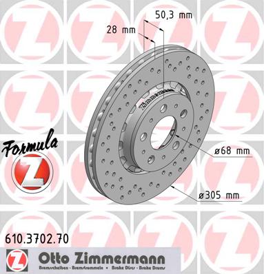 bremžu disks 610.3702.70    VOLVO FORMULA Z