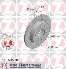 bremžu disks 610.3705.20    VOLVO Coat Z