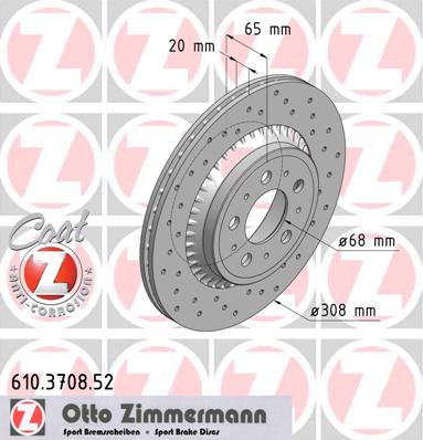 bremžu disks 610.3708.52    VOLVO SPORT Coat Z