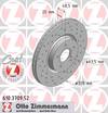 bremžu disks 610.3709.52    VOLVO/FORD SPORT Coat Z