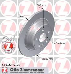 bremžu disks 610.3713.20    VOLVO Coat Z