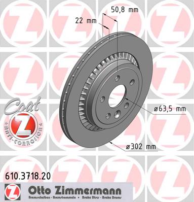 bremžu disks 610.3718.20    VOLVO Coat Z