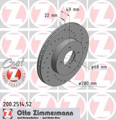 bremžu disks 200.2514.52    NISSAN SPORT