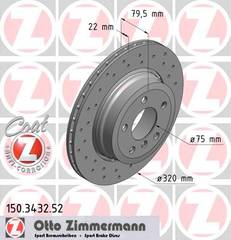 bremžu disks 150.3432.52    BMW SPORT