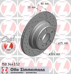 bremžu disks 150.3443.52   BMW SPORT