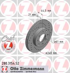 bremžu disks 280.3154.52   HONDA SPORT