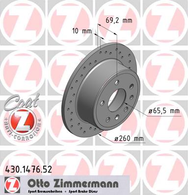 bremžu disks 430.1476.52    OPEL/SAAB SPORT