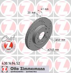 bremžu disks 430.1494.52    OPEL SPORT