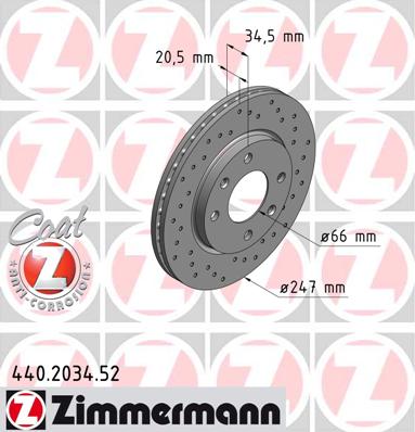 bremžu disks 440.2034.52    PEUGEOT SPORT