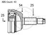 Granāta OJ-0628 Galant 4X4 Mitsubishi Eclipse 97-99 ; Galant 92-96 abs43 25/54/25