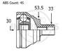 granāta OJ-1438 151112 22550 Audi 80,90 86-96  Coupe 88-91 abs45 33/53.5/30