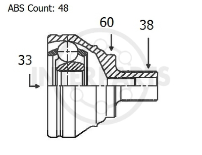 Granāta OJ-1721 151124 20596 VW Transporter T4 90-96 abs48 38/60/33