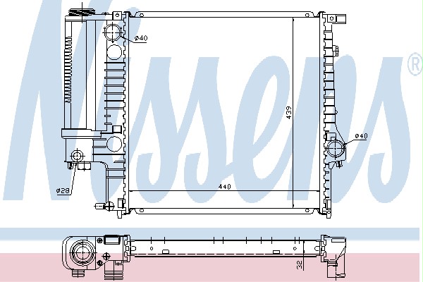 Dzesēšanas šķidruma radiators 60623A