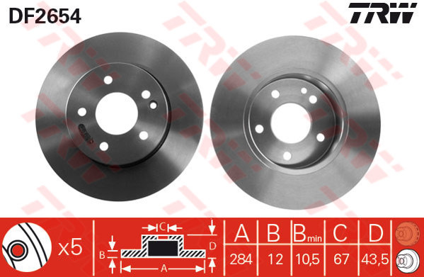 Bremžu disks LUCDF2654