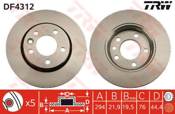 Bremžu disks DF4312