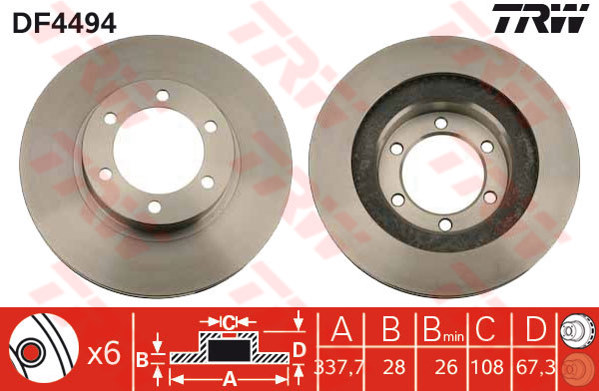 Bremžu disks DF4494