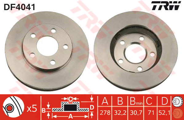 Bremžu disks DF4041