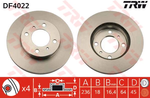 Bremžu disks DF4022