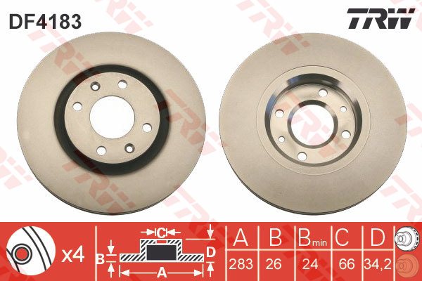 Bremžu disks DF4183