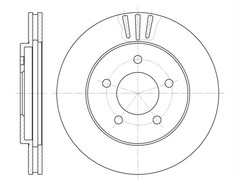 Bremžu disks 656410 76646 155.3901.00  DI-095  /5346