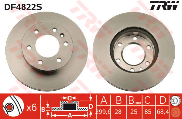 Bremžu disks DF4822S