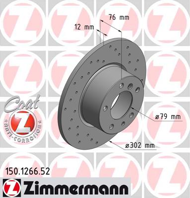 bremžu disks 150.1266.52    BMW SPORT