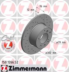 bremžu disks 150.1266.52    BMW SPORT