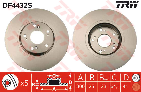 Bremžu diski DF4432S DI-403 280.3166.00