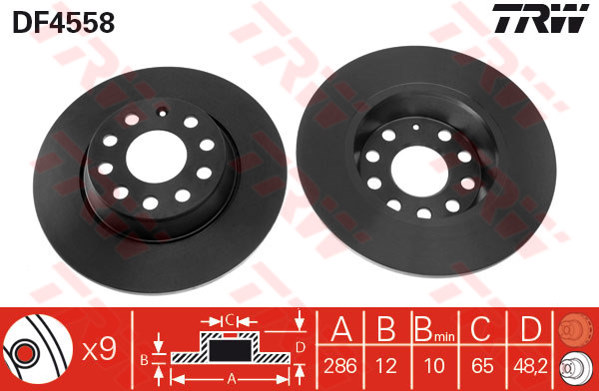 Bremžu disks DF4558 