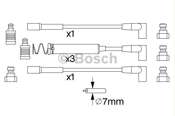  Svečvadu kompl. 0986356723 OPEL 1.3-1.6   