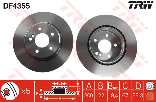 Bremžu disks DF4355