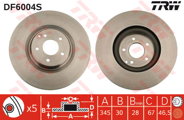 Bremžu disks DF6004S