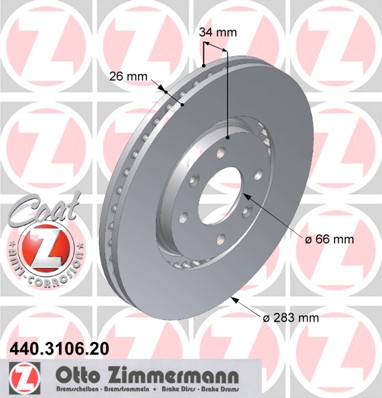 Bremžu disks 440.3106.20