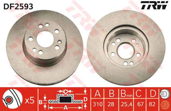 Bremžu disks DF2593