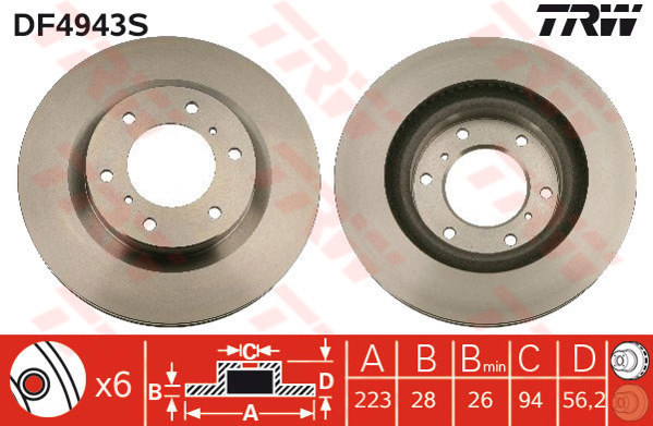 Bremžu disks DF4943S