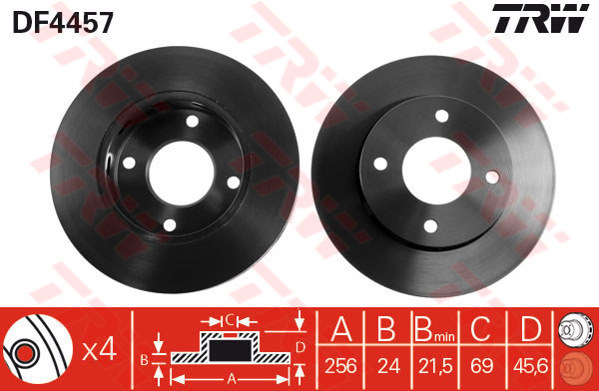 Bremžu disks DF4457