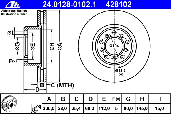 Bremžu disks 24.0128-0102.1
