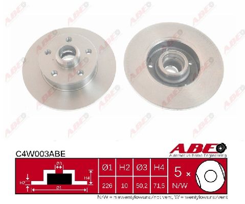 Bremžu disks C4W003ABE