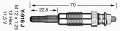 kvēlsvece NGK/5906  DP6 Y-916