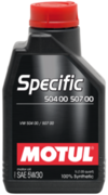 eļļa Motul SPECIFIC 504.00-507.00 5L 5W30 Motoreļļa sint.VAG