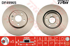 bremžu disks DF4996S