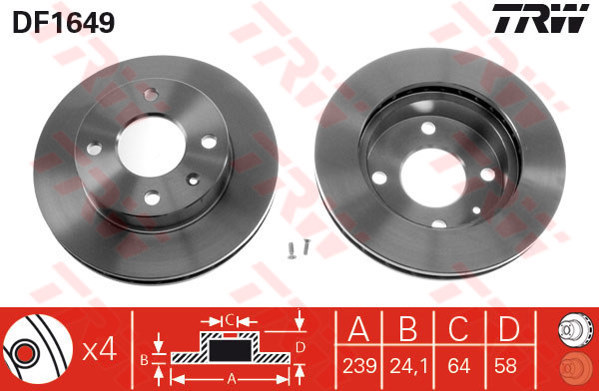 Bremžu disks DF1649